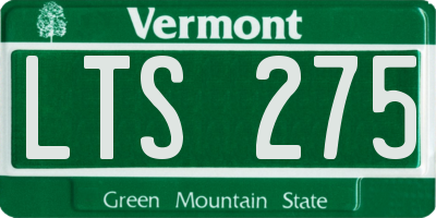 VT license plate LTS275