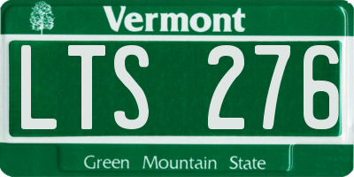 VT license plate LTS276
