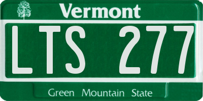 VT license plate LTS277