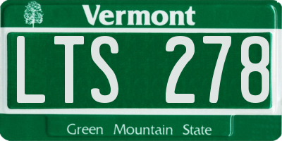 VT license plate LTS278