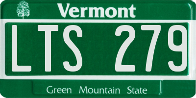 VT license plate LTS279