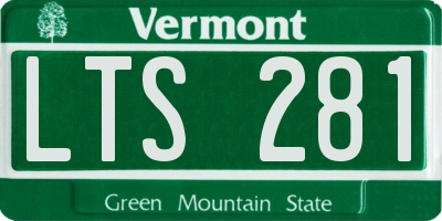 VT license plate LTS281