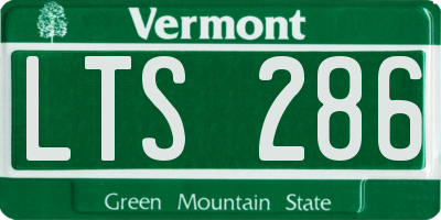 VT license plate LTS286