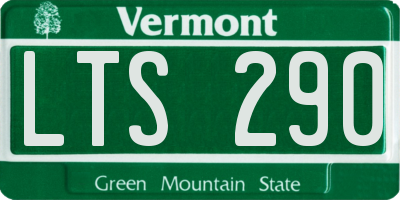 VT license plate LTS290