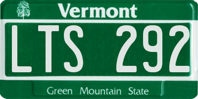 VT license plate LTS292