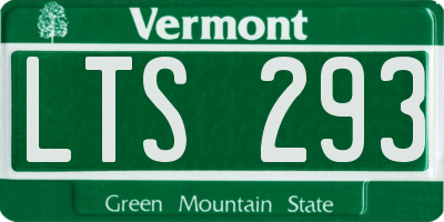 VT license plate LTS293