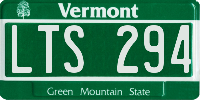 VT license plate LTS294