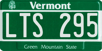 VT license plate LTS295