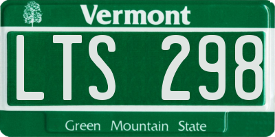 VT license plate LTS298