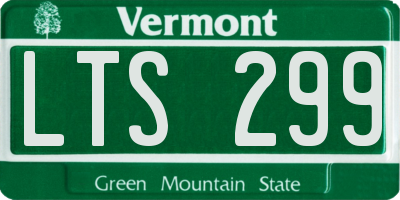 VT license plate LTS299