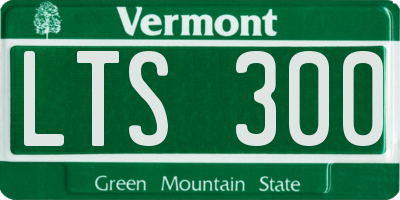VT license plate LTS300
