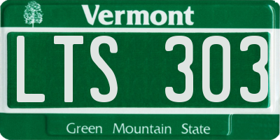 VT license plate LTS303