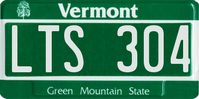 VT license plate LTS304