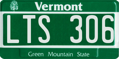 VT license plate LTS306