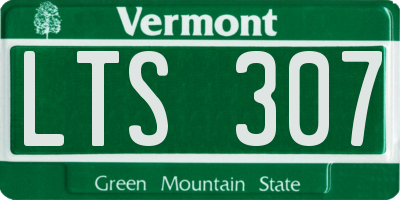 VT license plate LTS307