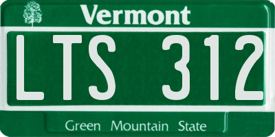 VT license plate LTS312