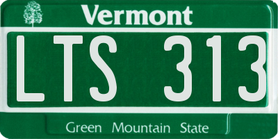 VT license plate LTS313