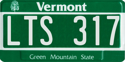 VT license plate LTS317
