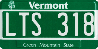 VT license plate LTS318