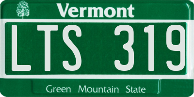 VT license plate LTS319