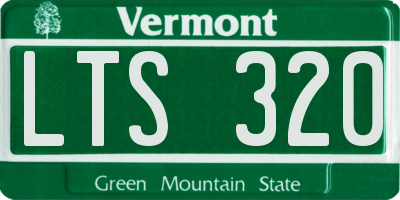 VT license plate LTS320