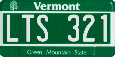 VT license plate LTS321