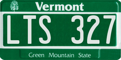 VT license plate LTS327