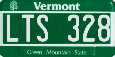 VT license plate LTS328