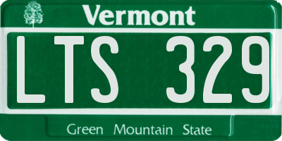 VT license plate LTS329