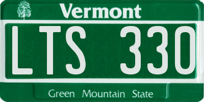 VT license plate LTS330