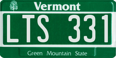 VT license plate LTS331
