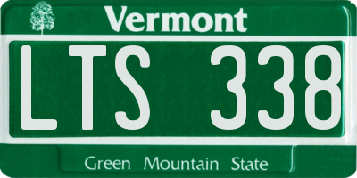 VT license plate LTS338