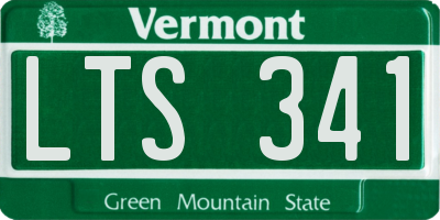VT license plate LTS341