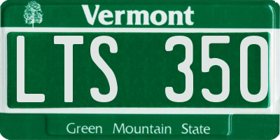 VT license plate LTS350