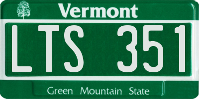 VT license plate LTS351