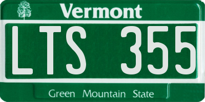 VT license plate LTS355