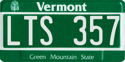 VT license plate LTS357