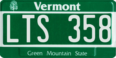 VT license plate LTS358