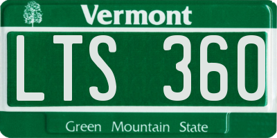 VT license plate LTS360