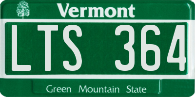 VT license plate LTS364