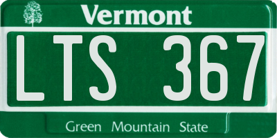 VT license plate LTS367