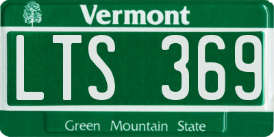 VT license plate LTS369