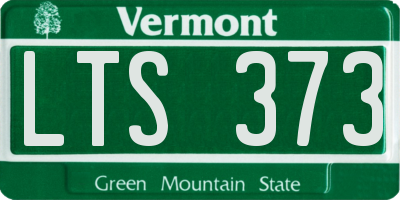 VT license plate LTS373