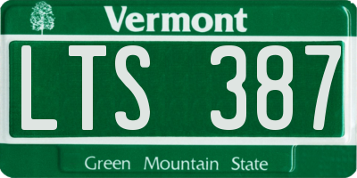 VT license plate LTS387