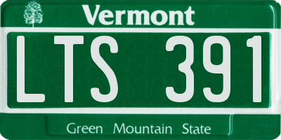 VT license plate LTS391