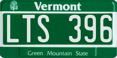 VT license plate LTS396