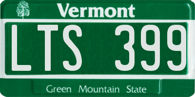 VT license plate LTS399