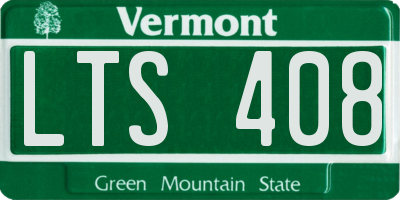 VT license plate LTS408