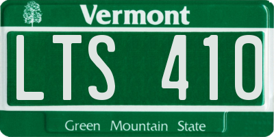 VT license plate LTS410