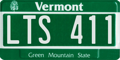 VT license plate LTS411